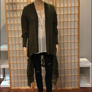 COIN 1804 - cardigan wrap w/ lace